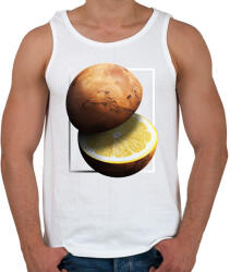 printfashion Citrom bolygó - Férfi atléta - Fehér (6869668)