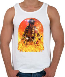 printfashion Tűzoltó - Férfi atléta - Fehér (11750749)
