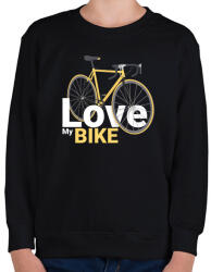 printfashion Love my Bike - Gyerek pulóver - Fekete (2253234)