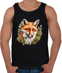 printfashion róka levelekkel - Férfi atléta - Fekete (14546238)