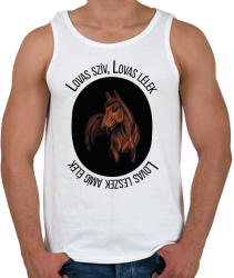 printfashion Lovas szív Lovas lélek - Férfi atléta - Fehér (6321873)