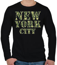 printfashion New York City - Férfi hosszú ujjú póló - Fekete (4378519)