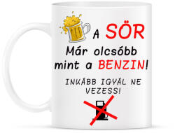 printfashion A SÖR OLCSÓBB - Bögre - Fehér (1745268)