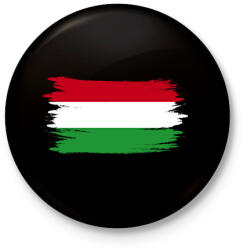 printfashion Magyar zászló - Kitűző, hűtőmágnes - Fekete (7124737)