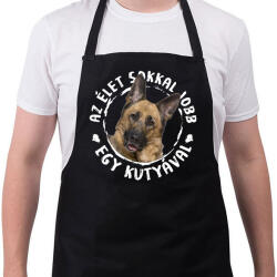 printfashion Németjuhász - Kötény - Fekete (5438319)