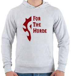 printfashion For the Horde - Férfi kapucnis pulóver - Sport szürke (1755261)