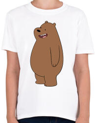 printfashion Funny Grizzly - Gyerek póló - Fehér (1622946)