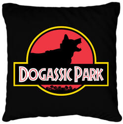printfashion Dogassic Park - Párnahuzat, Díszpárnahuzat - Fekete (13421578)