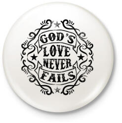 printfashion Isten szeretete nem múlik el - Kitűző, hűtőmágnes - Fehér (3074219)