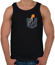 printfashion ZSEB-Cica röntgen - Férfi atléta - Fekete (277530)