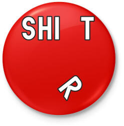 printfashion Shirt - Kitűző, hűtőmágnes - Piros (3620820)