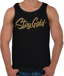 printfashion Stay Gold - Férfi atléta - Fekete (2377817)