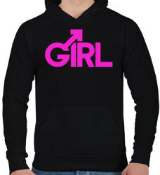 printfashion Csajszi - Férfi kapucnis pulóver - Fekete (1320213)