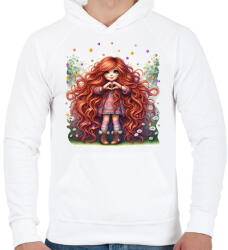 printfashion Szeretlek - Férfi kapucnis pulóver - Fehér (15601370)