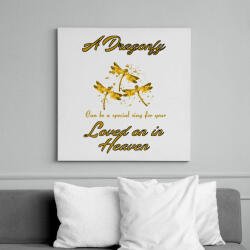 printfashion dragonfly - Vászonkép - Fehér (6629609)