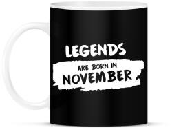 printfashion A legendák novemberben születnek - Bögre - Fekete (1852011)