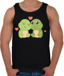 printfashion Teknős Love - Férfi atléta - Fekete (2192943)