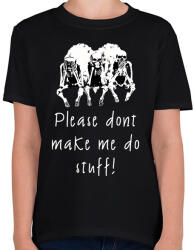 printfashion dont make me stuff - Gyerek póló - Fekete (1750153)