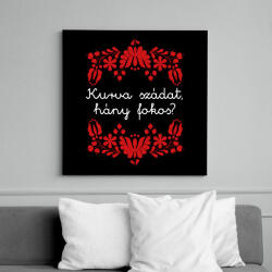 printfashion Kurva szádat, hány fokos? - Vászonkép - Fekete (16383656)