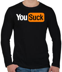 printfashion you suck - Férfi hosszú ujjú póló - Fekete (2792967)