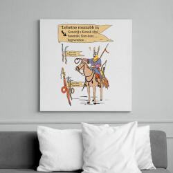 printfashion Kun kori nyilak szóvicc - Vászonkép - Fehér (16397351)