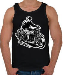 printfashion Motrocircle vintage - Férfi atléta - Fekete (4887306)