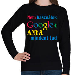 printfashion Anya mindent tud - Női pulóver - Fekete (2411701)