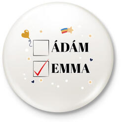 printfashion Iker baba - Névvel - Kitűző, hűtőmágnes - Fehér (10921924)