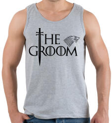 printfashion Wedding is coming - The groom - Férfi atléta - Sport szürke (5461953)