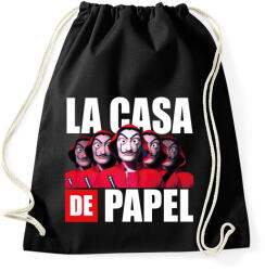 printfashion la casa de papel - A nagy pénzrablás 11 - Sportzsák, Tornazsák - Fekete (5587113)