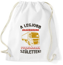 printfashion Kamionos szülinapja február - Sportzsák, Tornazsák - Fehér (5693105)