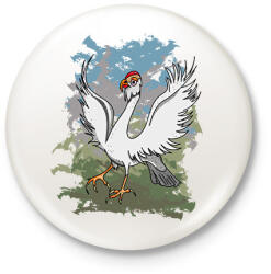 printfashion A héttyú - Kitűző, hűtőmágnes - Fehér (5692044)