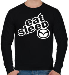 printfashion Eat Sleep Mazda - Férfi pulóver - Fekete (2243742)