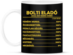 printfashion Bolti eladó napi értéke - Bögre - Fekete (8809406)