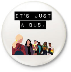printfashion It's just a bus. - Kitűző, hűtőmágnes - Fehér (3083840)