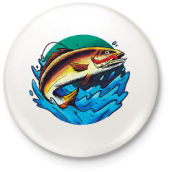 printfashion Hal - Kitűző, hűtőmágnes - Fehér (11757129)