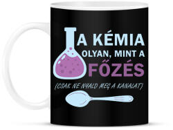 printfashion A főzés olyan, mint a kémia - Bögre - Fekete (1822053)