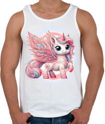 printfashion Egyszarvú kislány - Férfi atléta - Fehér (14878415)