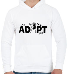 printfashion Adopt - Örökbefogadás - Férfi kapucnis pulóver - Fehér (13562488)