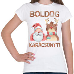 printfashion Boldog karácsonyt! - Női póló - Fehér (5682303)