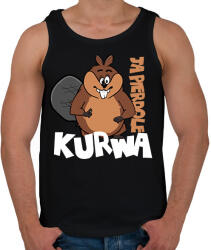 printfashion Bober Kurwa - White - Férfi atléta - Fekete (16769514)