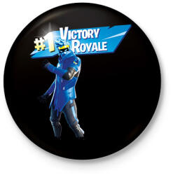 printfashion Fortnite #1 Vicory Royale Ninja - Kitűző, hűtőmágnes - Fekete (16350700)