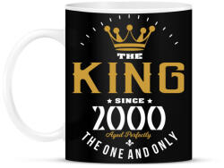 printfashion A király 2000-ben született - Bögre - Fekete (5366689)