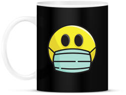printfashion Covid smiley - Bögre - Fekete (2811585)
