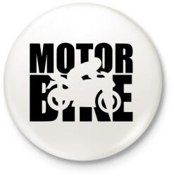 printfashion Motor BIke - Kitűző, hűtőmágnes - Fehér (3083921)