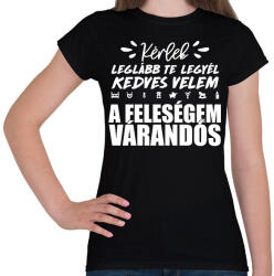 printfashion A feleségem várandós - Női póló - Fekete (15748182)