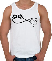printfashion Kutya imádat - Férfi atléta - Fehér (942441)
