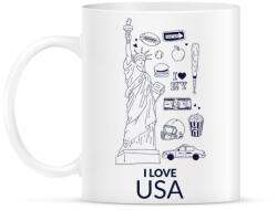 printfashion I LOVE USA - Bögre - Fehér (10653357)