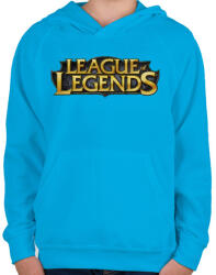 printfashion League of Legends - Gyerek kapucnis pulóver - Azúrkék (408141)