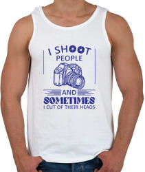 printfashion I shoot people - Férfi atléta - Fehér (7258240)